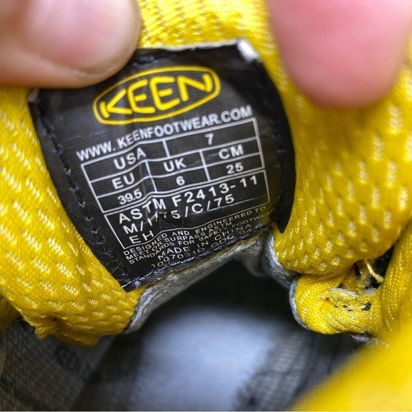 Keen Men’s 7 Black Tacoma Steel Toe Black Work Ankle Boots - Picture 7 of 7